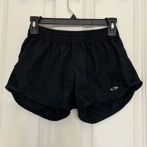 Champion Black Perforated Shorts with lining and drawstring - Size XS